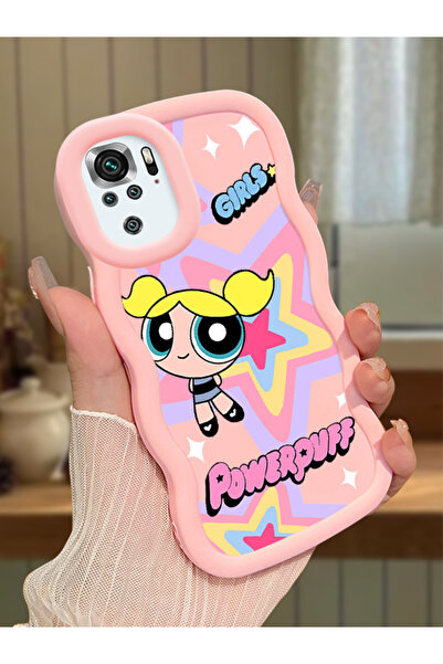 Hontinga Redmi Note 10S Uyumlu Kılıf kamera koruyucu Pembe Silikon Couple Tel...