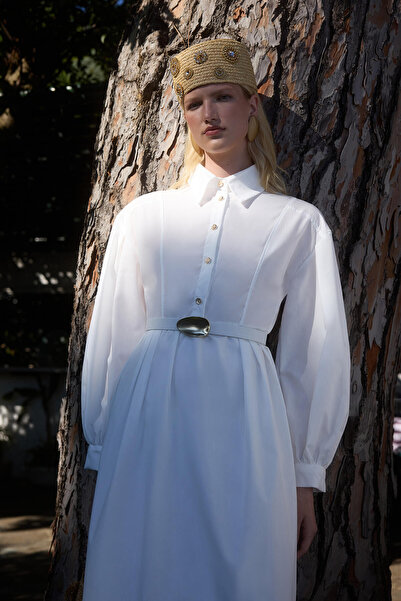 Touché Privé Pleated Poplin Dress