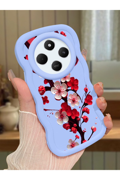 Hontinga Redmi 14C Uyumlu Kılıf kamera koruyucu Mavi Silikon Couple Telefon K...