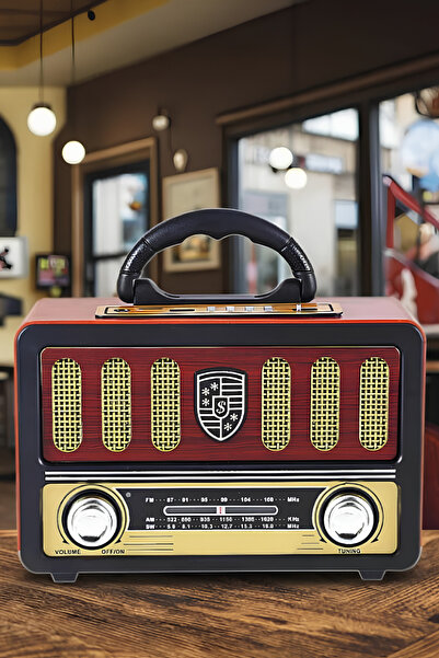 Speaker Denx Vintage Bluetooth with Fm Radio, Usb, Tf Card, Aux & Wireless Mu...