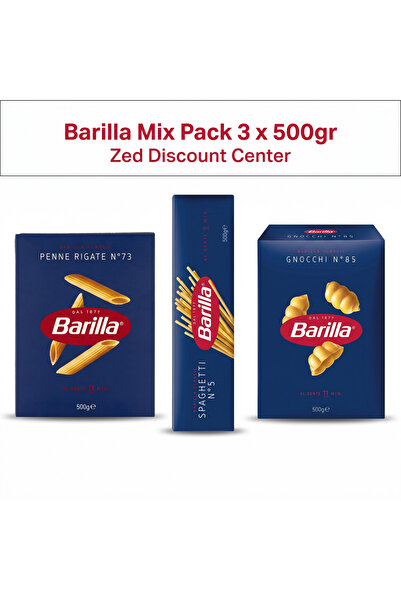 Barilla Mix de paste 3x500g: Spaghetti Nr. 5, Penne Nr. 73, Gnocchi Nr. 85