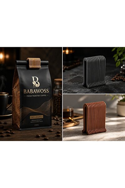 BaBaWoSs Minimalist Coffee and Food Package Sealing Clip 3D Design Bag Latch ...