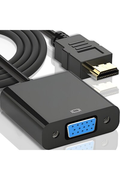Retoo Adaptor, convertor de semnal digital HDMI la analogic VGA, HDMI A tată ...