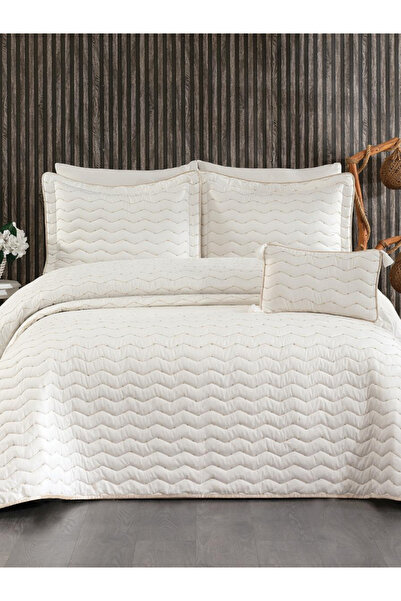 YGT Home Maria Çeyizlik Double 4-Piece Bedspread Set Cream |   250X260