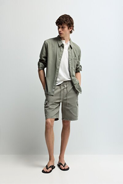 LEFTIES Denim kargo jogger bermuda