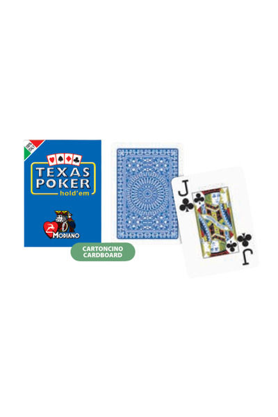 Modiano Texas Poker Club 2 Cărți de joc Jumbo Albastre 300374
