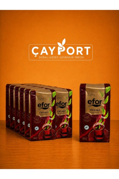 EFOR ÇAY Efor Tiryaki Koleksiyon Siyah Çay 500 Gr x 10 Adet (5 Kg Koli)