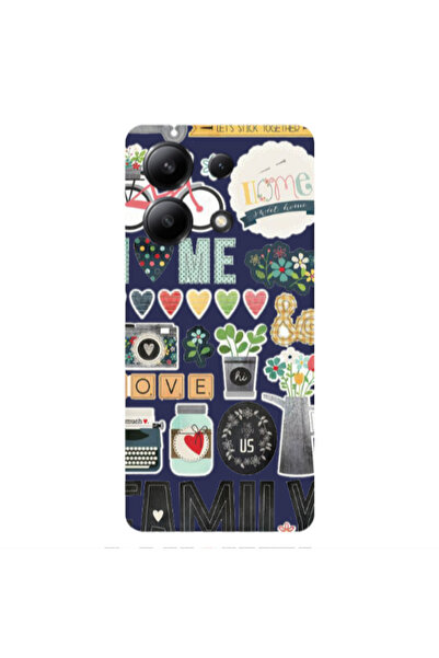 Other Xiaomi Redmi Note 13 4G Family love home Dark blue Colored Silicone TPU...