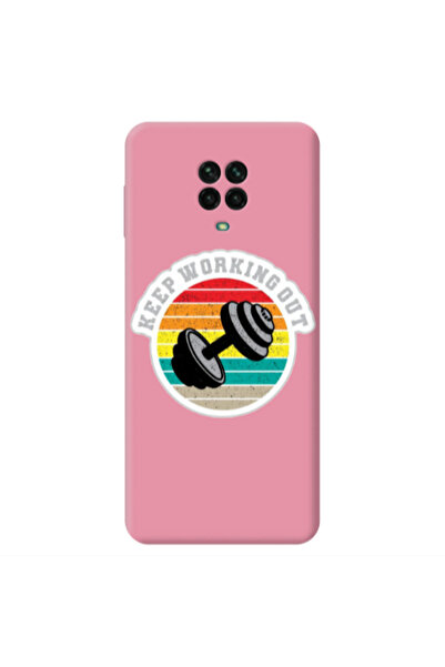 Other Xiaomi Redmi Note 9 Pro Keep working out Pink Colored Silicone TPU Θήκη