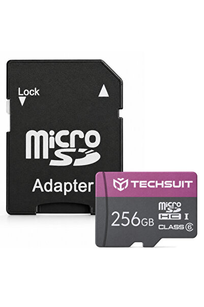 Techsuit Card de memorie THCM27 (THCM27256) - cu adaptor, MicroSDHC, Clasa 6,...