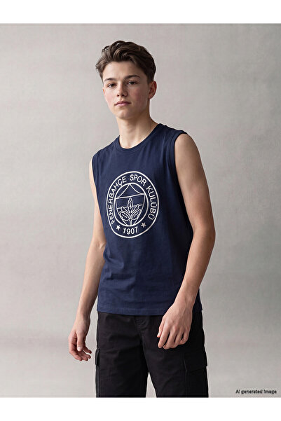LC Waikiki Peak New Season Crew Neck Printed Boys' Tank Top