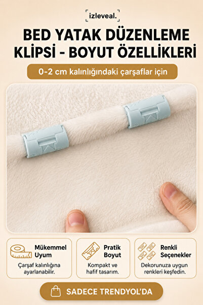 6'lı yatak örtüsü klipsi