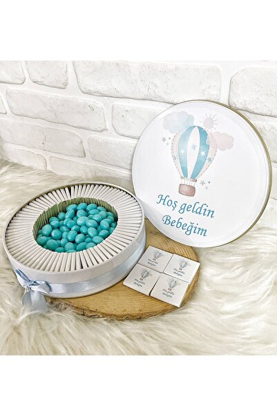 Sweet Story 80 Adet +200 Gr Drajeli Mavi Uçan Balon Temalı İsme Özel Hoşgeldi...