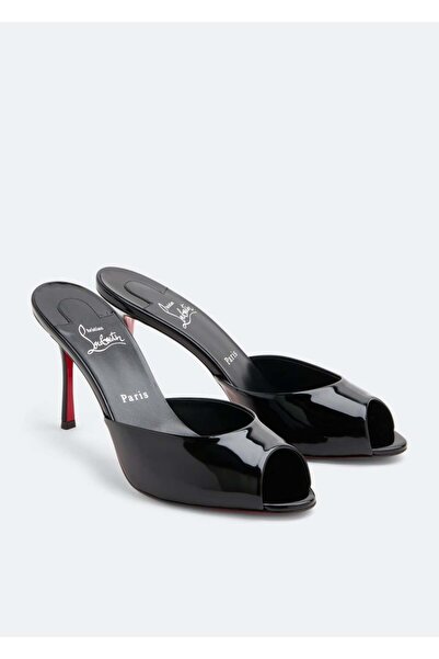 NEW Christian Louboutin Miss z Womens Mules black leather Heel