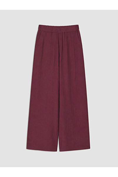 LC Waikiki Özmarka New Season Elastic Waist Textured Women's Trousers