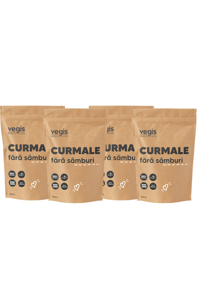 VEGIS Pachet Curmale fara Samburi 1kg (4 x 250g)
