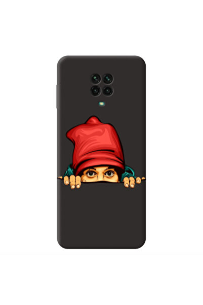 Other Xiaomi Redmi Note 9 Pro Hidden Girl Black Colored Silicone TPU Θήκη