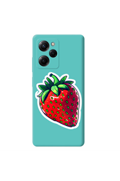 Other Xiaomi Poco X5 Pro strawberry Turquoise Colored Silicone TPU Θήκη