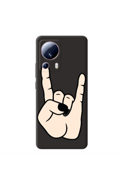 Other Xiaomi Mi 13 Lite Rock Black Colored Silicone TPU Θήκη