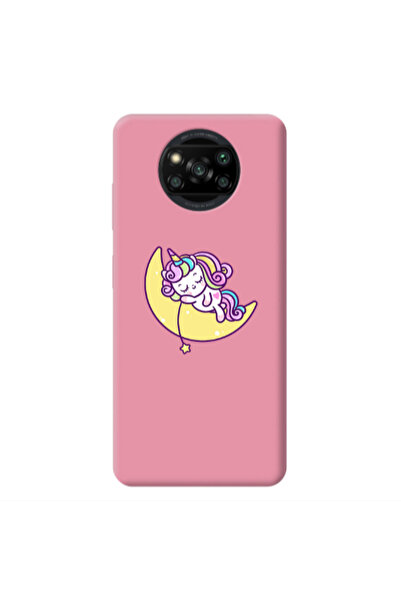 Other Xiaomi Poco X3 /X3 Pro Sleeping horse Pink Colored Silicone TPU Θήκη