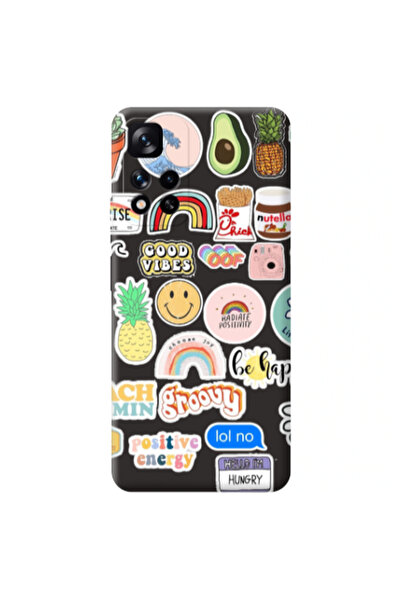 Other Xiaomi Redmi Note 11 Pro 5G Good vibes Black Colored Silicone TPU Θήκη