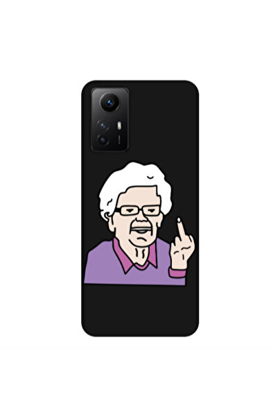 Other Xiaomi Redmi Note 12s Crazy Granny Black Colored Silicone TPU Θήκη