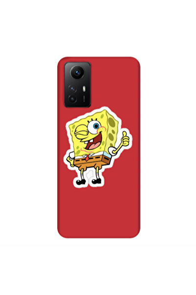 Other Xiaomi Redmi Note 12s spongebob2 Red Colored Silicone TPU Θήκη