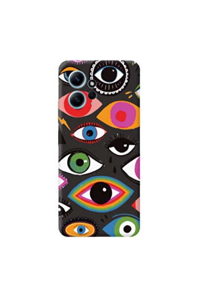Other Xiaomi Redmi Note 12 4G Colorful eyes Black Colored Silicone TPU Θήκη