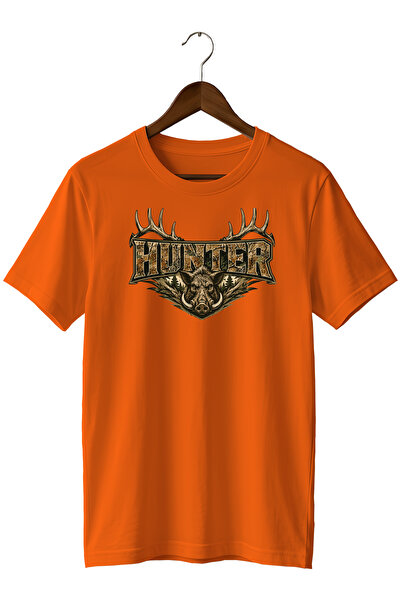 remonz تي شيرت رجالي مطبوع عليه تصميم خاص من نوع Camouflage Hunter Wild Boar