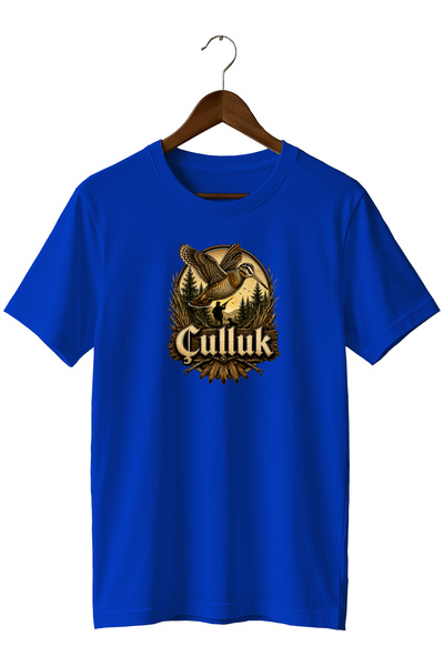 remonz Men's Vintage Hunter T-Shirt with Skull and Nature Illustration Print