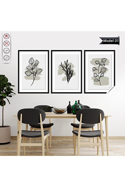 Akıllı Kağıt Table with Static Electricity Feature - Poster Flower (Model- 31)