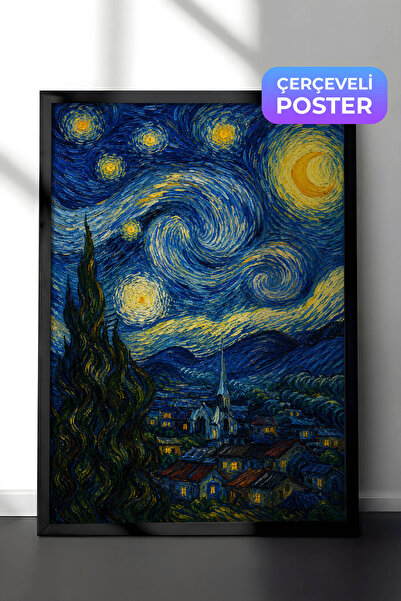 Zestia Van Gogh inspirisana zvezdana noćna zidna slika, efekat uljane boje, c...
