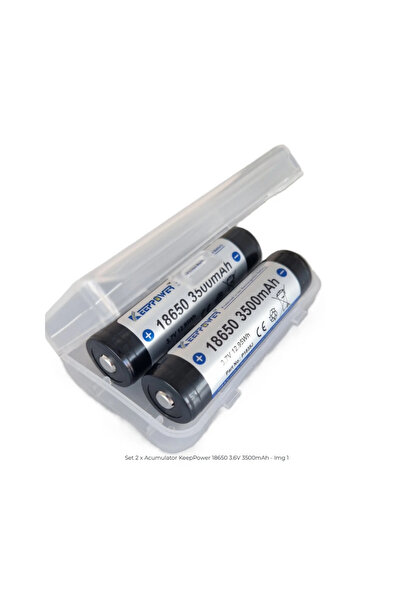 Keeppower Set 2 x Acumulator 3.6V 3500mAh KeepPower™ 18650