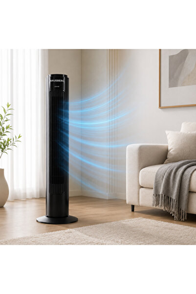 Zenorius Ventilator Turn Hausberg cu Oscilație, 3 Trepte de Viteză, Design Sl...