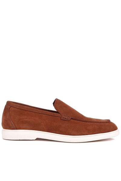 Shoetyle - Genuine Suede Leather Tan Color Men's Loafer - 115-K664
