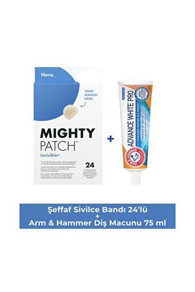 Hero Advanced White Pro Diş Macunu 75 ML + Mighty Patch Invisible Şeffaf Akne...