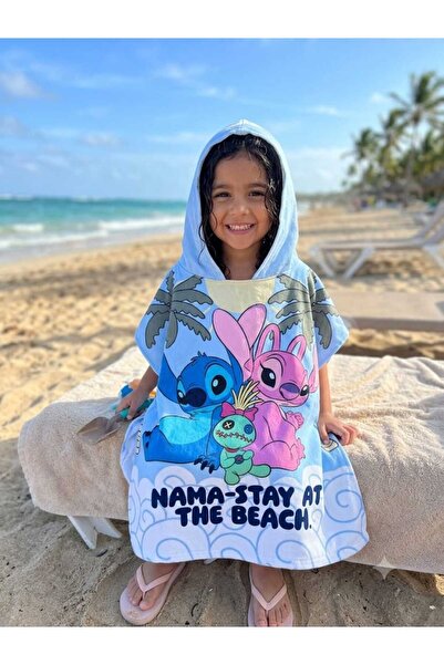 Arya Nisa Kids منشفة بانشو مطبوعة من STICH&ANGEL