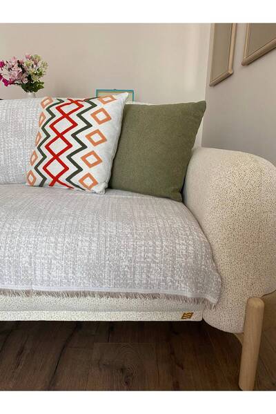 Serenova Lüks %100 Pamuk Koltuk-Çekyat Örtüsü 180x220 Kaymaz Model
