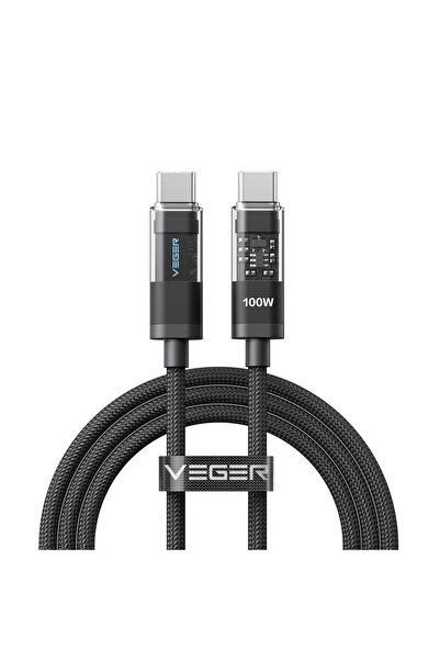 Veger CC16 - 100W USB-C σε USB-C Καλώδιο Γρήγορης Φόρτισης Υψηλής Ποιότητας (...