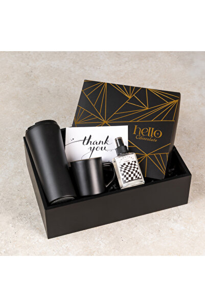 Hellobox Premium Siyah Çikolata Hediye Kutusu Seti - Premium Çikolata - Execu...