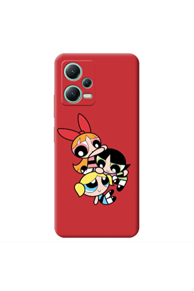 Other Xiaomi Redmi Note 12 Pro 5G Powerpuff Red Colored Silicone TPU Θήκη