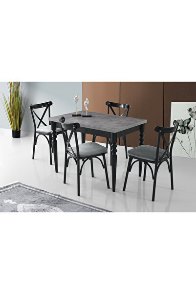 Erz Design Cunda Bahar Mutfak Masası Sandalye Takımı 70x110