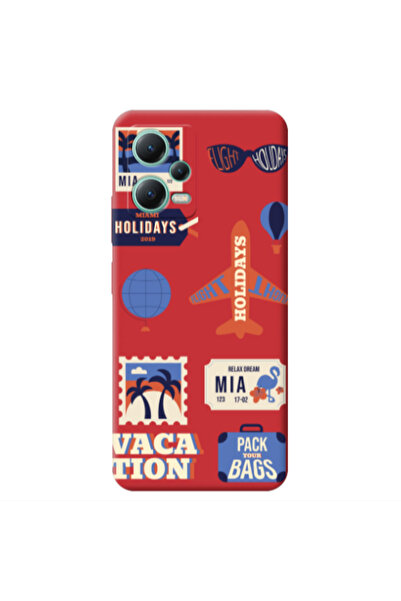 Other Xiaomi Redmi Note 12 Pro 5G Vacation Red Colored Silicone TPU Θήκη