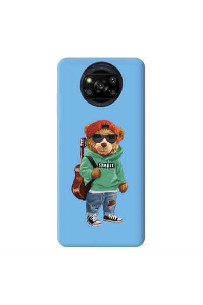 Other Xiaomi Poco X3 /X3 Pro Summer Tedy Blue Colored Silicone TPU Θήκη