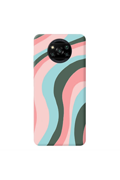 Other Xiaomi Poco X3 Pro Colored lines Dark Green Colored Silicone TPU Θήκη