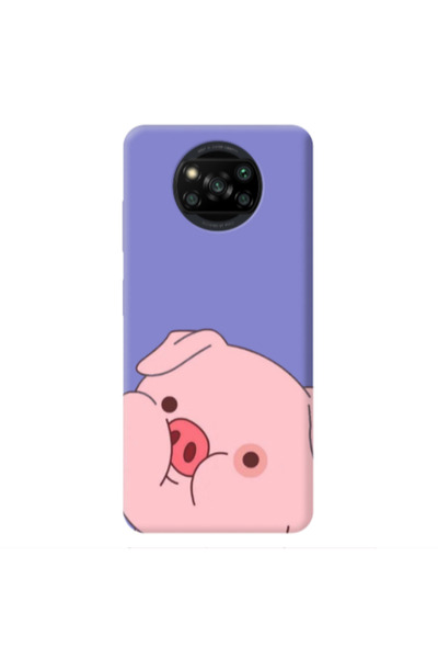 Other Xiaomi Poco X3 /X3 Pro Piggy 2 Purple Colored Silicone TPU Θήκη