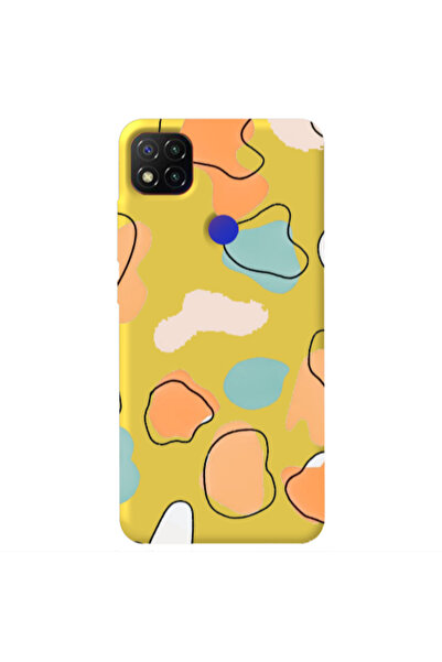 Other Xiaomi Redmi 9c Colorful spots Yellow Colored Silicone TPU Θήκη