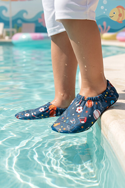 REMSA Children's Non-Slip Sole Sea and Pool Booties 13 Navy Blue