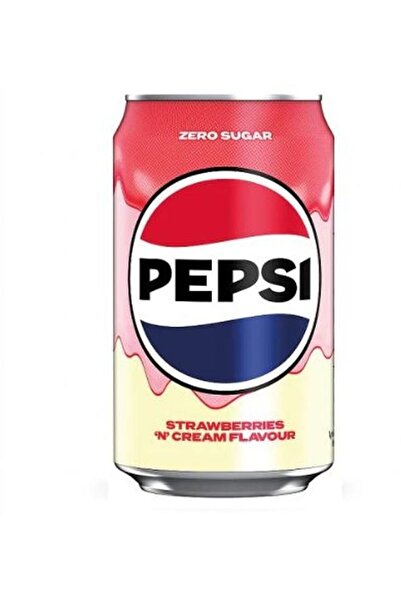 Pepsi نكهة الفراولة والكريمة خالية من السكر 330 مل