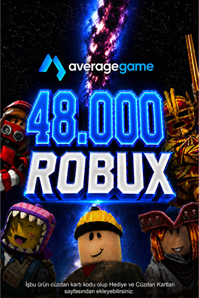 average 480 USD Robux Cüzdan Kodu - 48000 Robux
